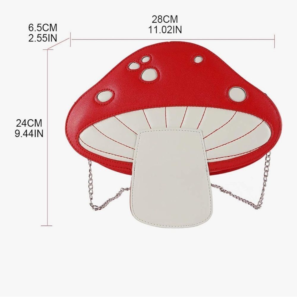 Red and White Mushroom-Shaped shoulder bag - Picture 11 of 11